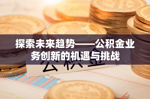 小港探索未来趋势——公积金业务创新的机遇与挑战